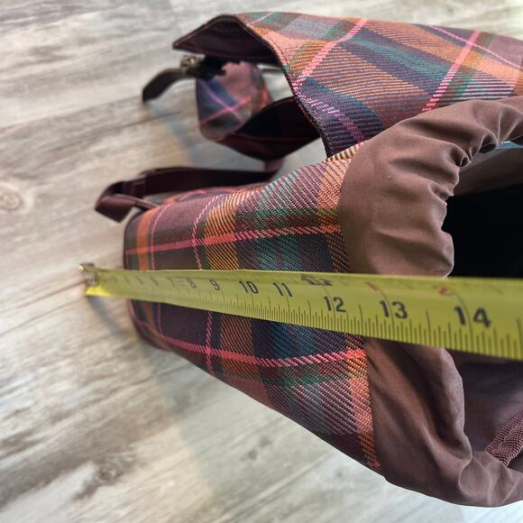 Herschel Supply Co. Retreat Mini Backpack Pink Purple Tartan Plaid Check - Picture 8 of 12